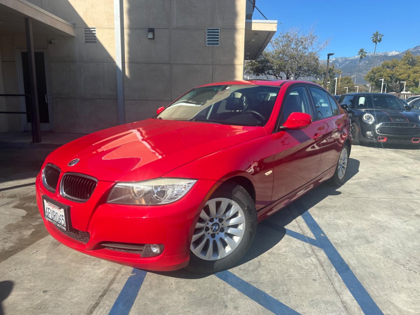 2009 Red /Black BMW 3-Series 328i (WBAPH57539N) with an 3.0L L6 DOHC 24V engine, Automatic transmission, located at 30 S. Berkeley Avenue, Pasadena, CA, 91107, (626) 248-7567, 34.145447, -118.109398 - New Tires! V-6, Performance package! - Photo#0